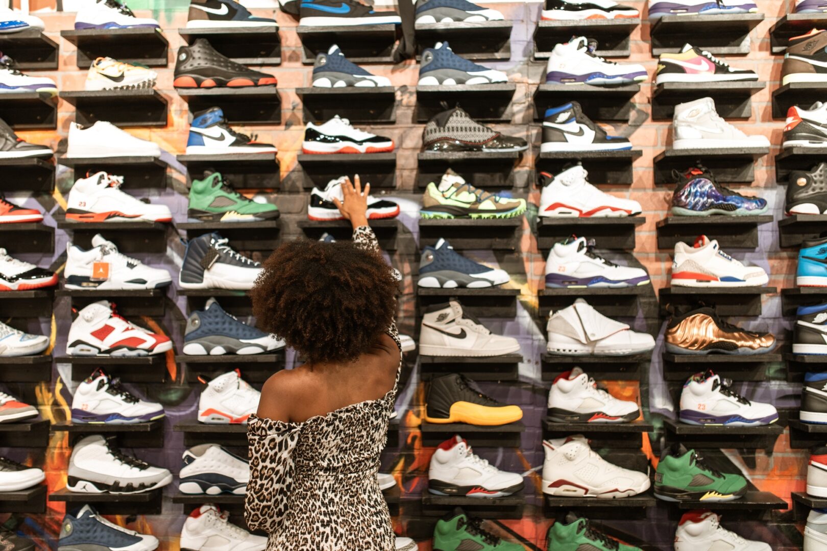 Girl choosing shoes